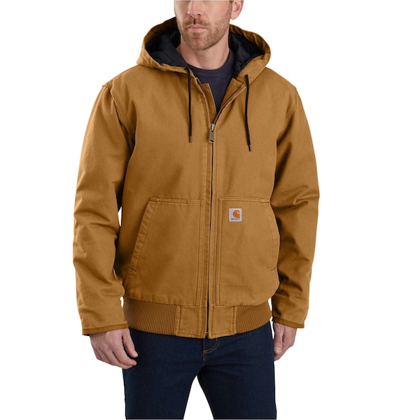 Carhartt J130 M LseFit WshDck Ins Actve Jac - 104050-BRN