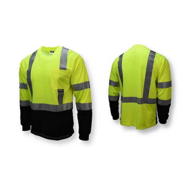 Radians Radians ST21B Type R Class 3 Long Sleeve Black Bottom T-Shirt - ST21B-3PGS-M