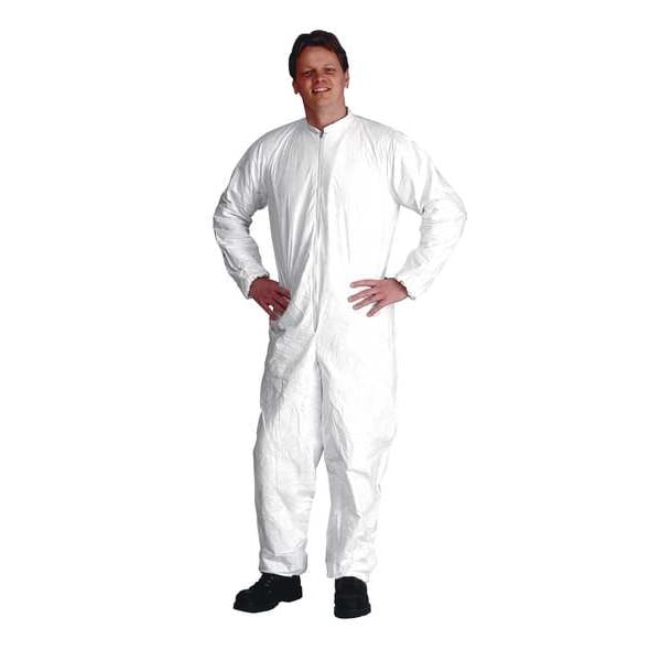 Dupont Disposable Coverall, Collared, XL, Tyvek(R) IsoClean(R), Zipper, Elastic Cuff, Elastic Ankle, 25 PK - IC182BWHXL0025CS