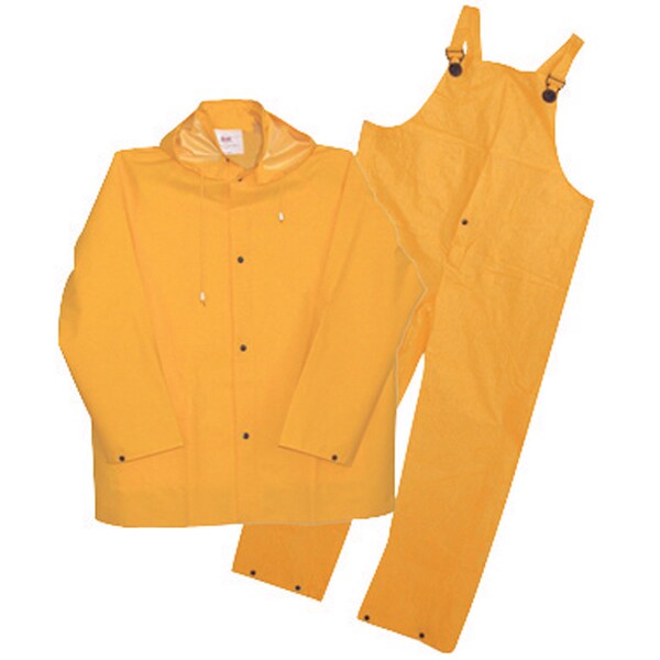 Boss Boss Yellow PVC-Coated Polyester Rain Suit XXL - 3PR0300YJ