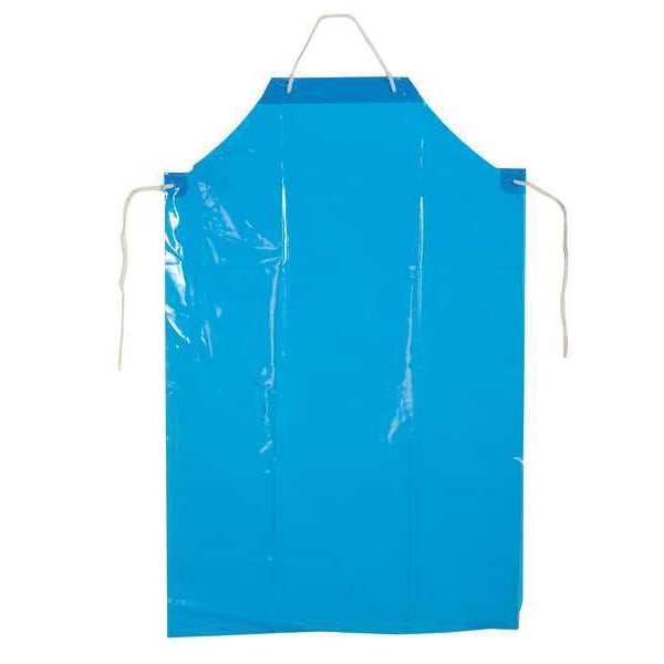Polyco Grommet Apron, 45 In. L, Blue, PK100 - 45401