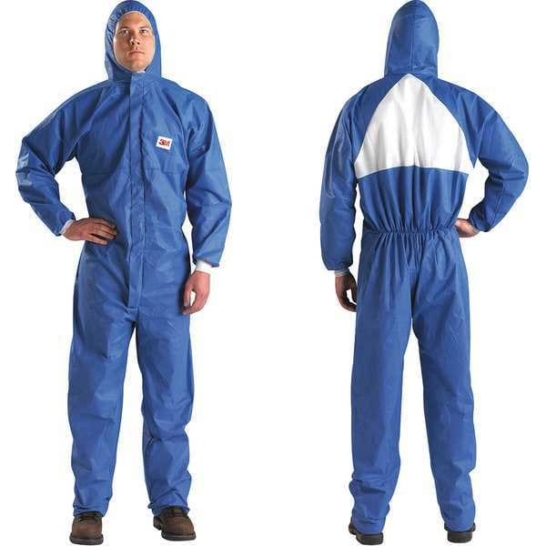 3M Disposable Coveralls, Hooded, 4XL, SMMS, Zipper, Knit Cuff, Elastic Ankle, Serged Seam, 25 PK - 4530-BLK-4XL