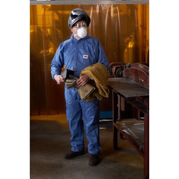 3M Disposable Coveralls, Hooded, 4XL, SMMS, Zipper, Knit Cuff, Elastic Ankle, Serged Seam, 25 PK - 4530-BLK-4XL