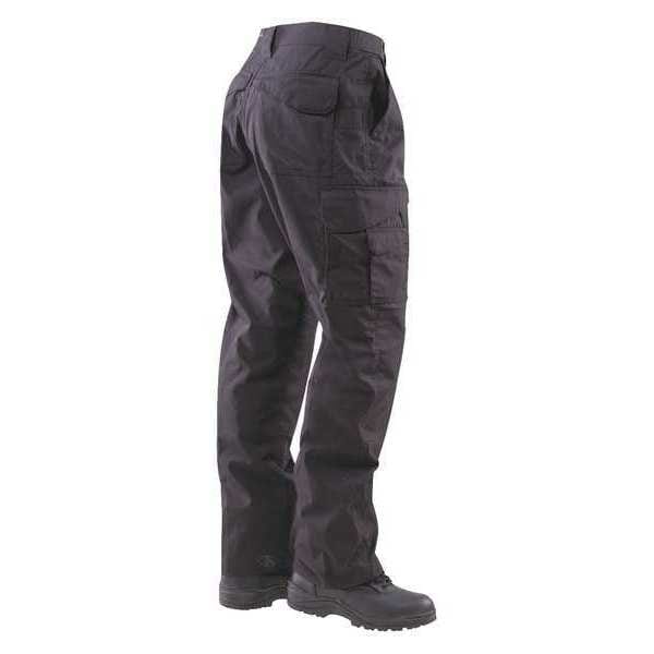 Tru-Spec Men's Tactical Pants, 34 in, Black, 35% Cotton, 65% Polyester - 1062