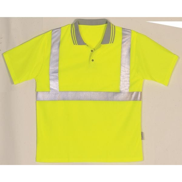 Ergodyne XL Polyester Polo Shirt, Lime - 21645