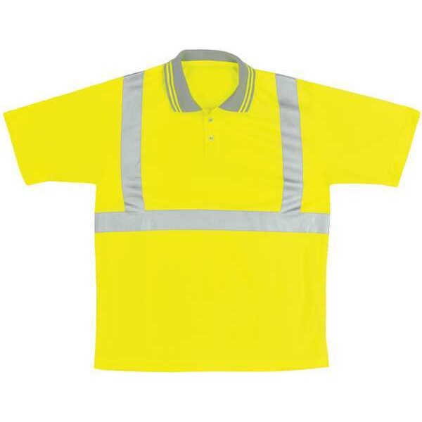 Ergodyne XL Polyester Polo Shirt, Lime - 21645