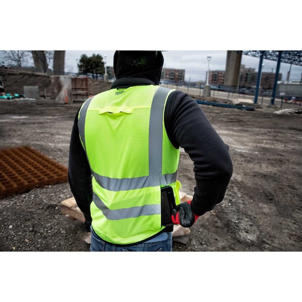 Milwaukee Tool Class 2 High Visibility Yellow Performance Safety Vest - L/XL - 48-73-5042
