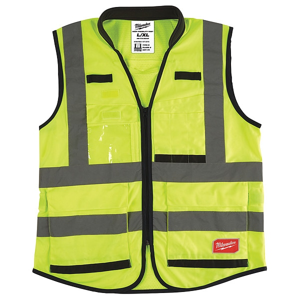 Milwaukee Tool Class 2 High Visibility Yellow Performance Safety Vest - L/XL - 48-73-5042