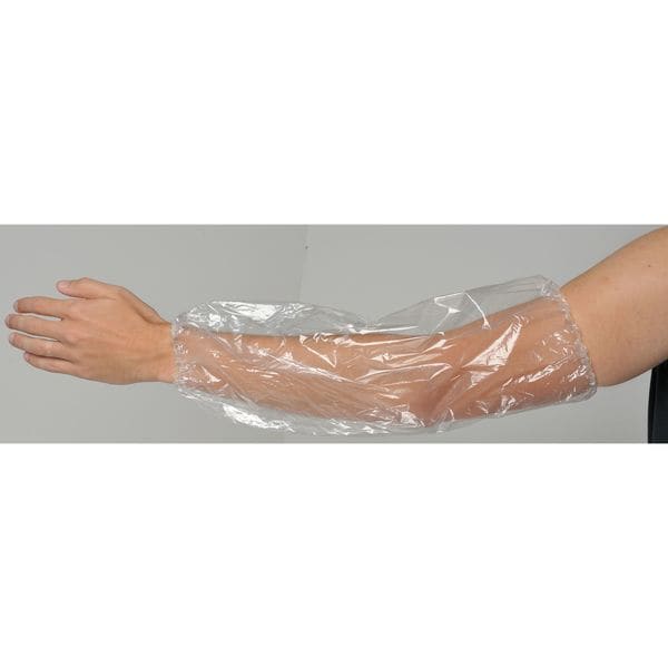 Condor Disposable Sleeve, Universal, Polyethylene, Elastic Cuff, Welded Seam, 100 PK - 4XUA1