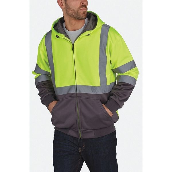 Utility Pro Hi-Viz Sweatshirt, Ylw/Blk, Polymide, 3XL - UHV425X-3X-BLKYLW