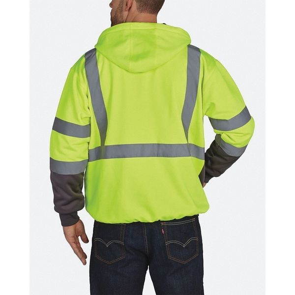 Utility Pro Hi-Viz Sweatshirt, Ylw/Blk, Polymide, 3XL - UHV425X-3X-BLKYLW