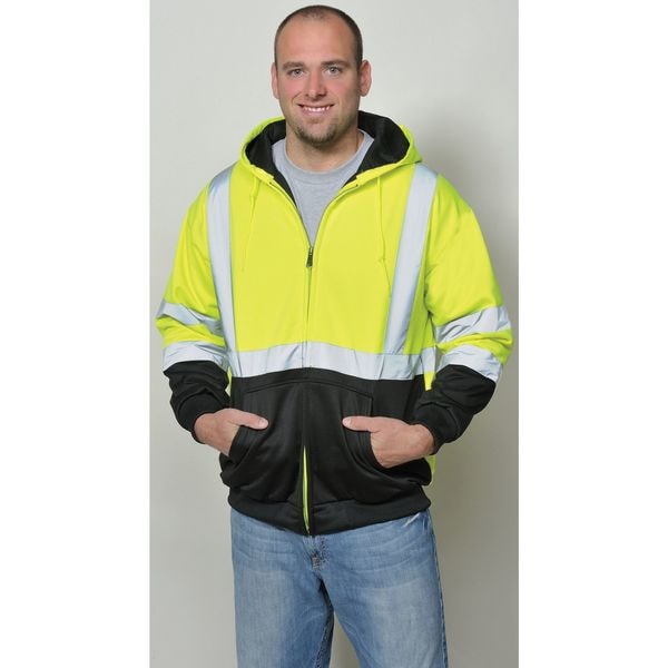 Utility Pro Hi-Viz Sweatshirt, Ylw/Blk, Polymide, 3XL - UHV425X-3X-BLKYLW