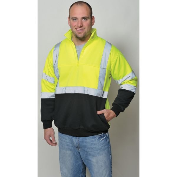 Utility Pro Hi-Viz Sweatshirt, Ylw/Blk, Polymide, 3XL - UHV425X-3X-BLKYLW