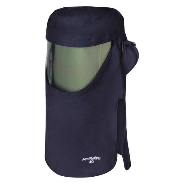 National Safety Apparel Arc Flash Hood, 4 PPE CAT, 40 cal/sq cm, Navy, Universal - H65UQUQFAN40PV