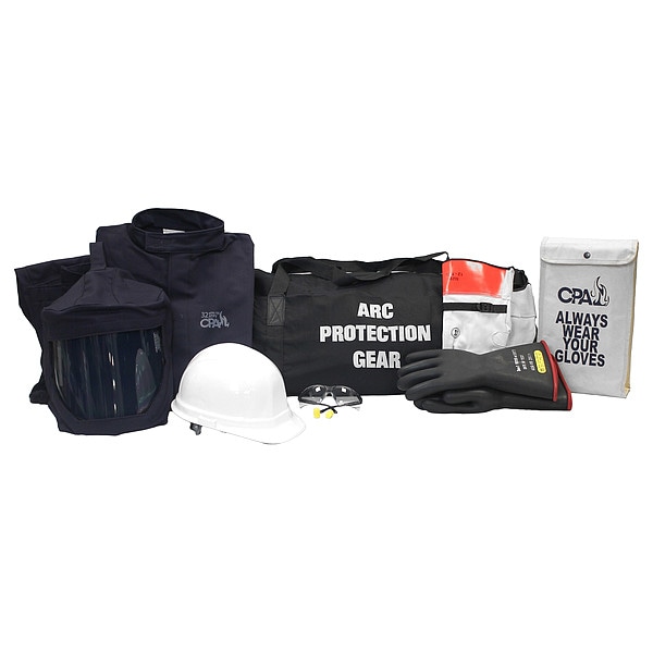 Chicago Protective Apparel Arc Flash Jacket and Pant Kit, Navy, XL - AG32-JP-XL-10