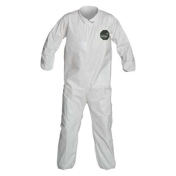 Dupont Disposable Coverall, Collared, 5XL, ProShield(R) 50, Zipper, Elastic Cuff, Elastic Ankle, 25 PK - NB125SWH5X002500