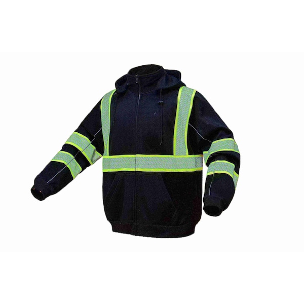 Gss Safety Class 3 Two Tone Zipper Front Sweatshirt - 7009-XL