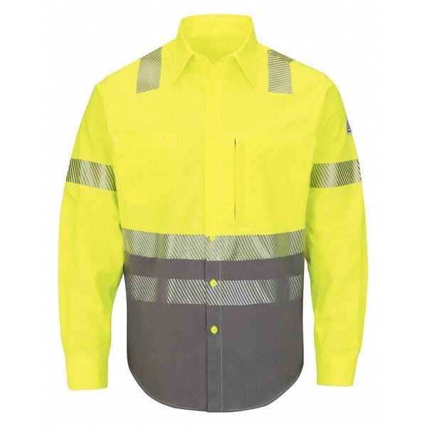 Bulwark Men's Flame-Resistant Collared Shirt, 8.6 cal/sq cm, L, ComforTouch(R) - SLB4HG RG L