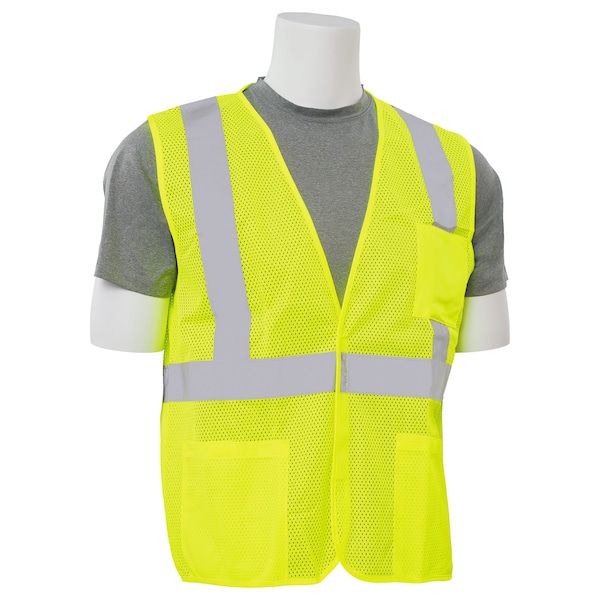 Deltaplus Vest with Pockets, Economy, Hi-Viz, Lime, 6X - 61636