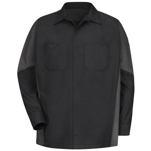 Red Kap U Ls 65/35 Crew Shirt - Blk/Charc, XXL - SY10BC LN XXL
