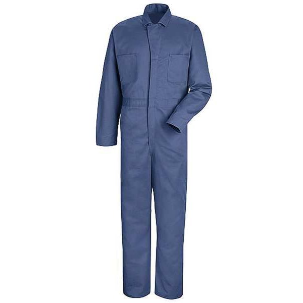 Vf Workwear CC14 Coverall, Cotton, 8.5 oz Fabric Weight, 31 1/2 in Inseam, Blue, 52 Regular - CC14PB RG 52