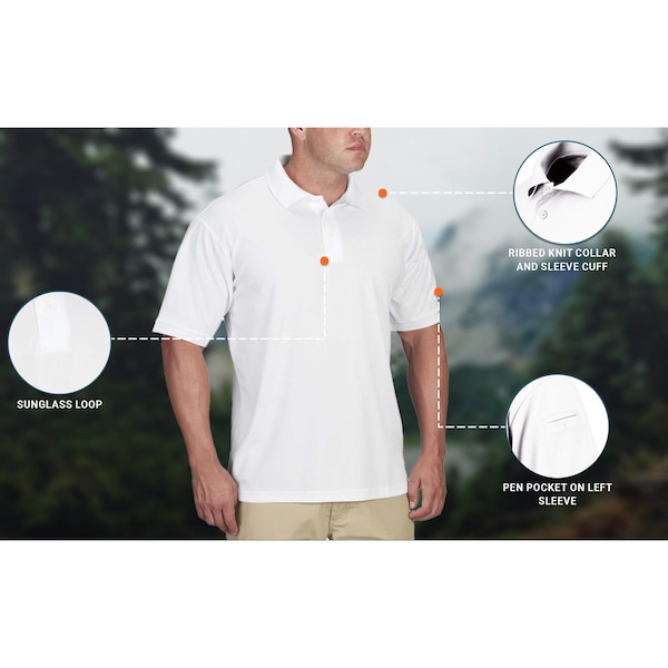 Propper Men's Uniform Short Sleeve Polo White, 7X-Large - F5355