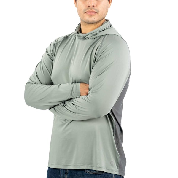 Mobile Cooling Men's Drirelease Mobile Cooling Hoodie, Morel Gray, MD - MCMT03340321