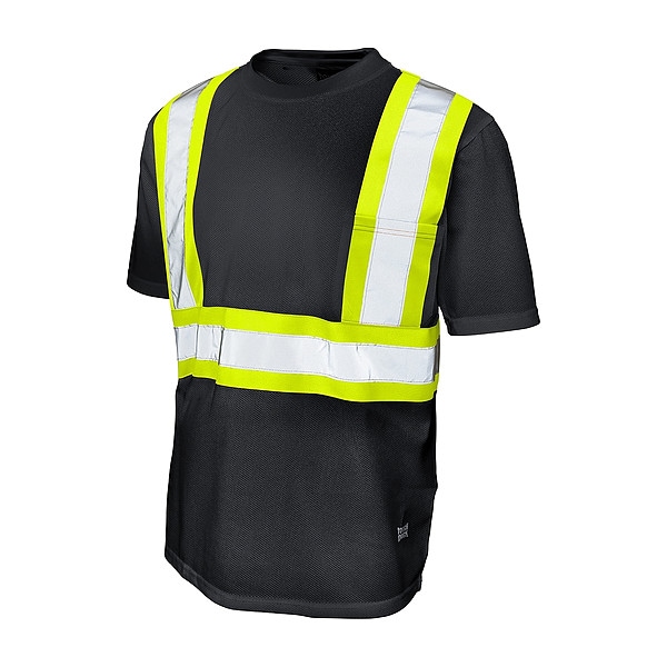 Tough Duck 2XL Hi-Vis T-Shirt, Black - S39221