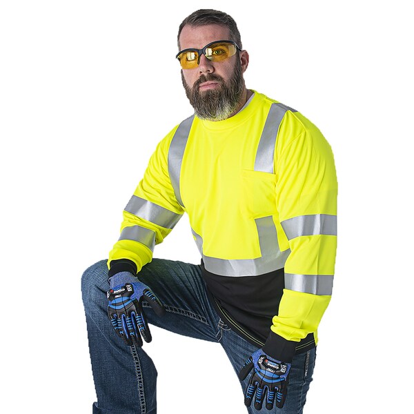 Cordova COR-BRITE Long Sleeve Shirt, Lime Birdseye Mesh Fabric, 3XL - V501-3XL