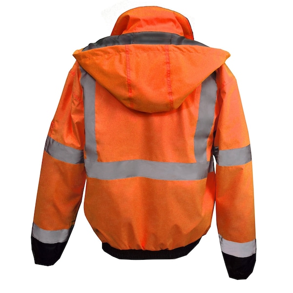 Radians Hi-Vis Bomber Jacket, Class Type R Class 3 Hi-Vis Orange / Black, M - SJ11QB-3ZOS-M