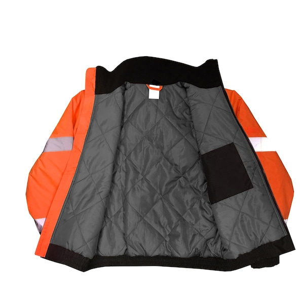 Radians Hi-Vis Bomber Jacket, Class Type R Class 3 Hi-Vis Orange / Black, M - SJ11QB-3ZOS-M