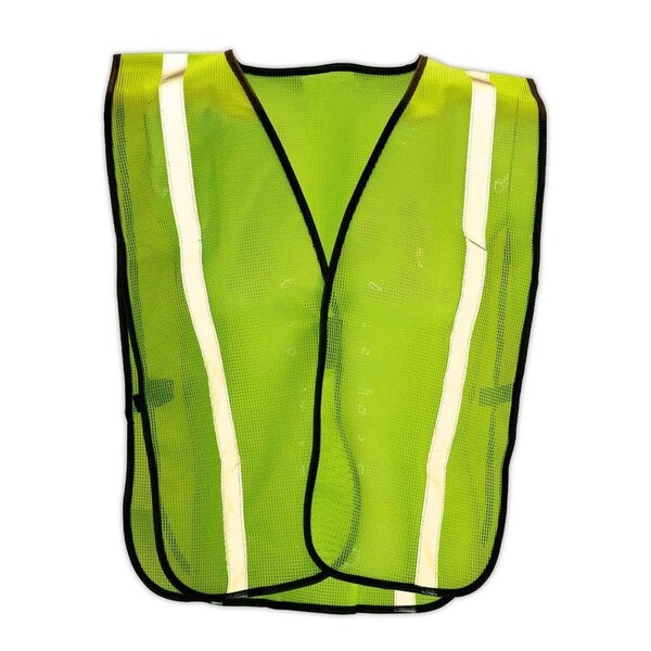 Magid Polyester Yellow Mesh Safety Vest With Silver Reflective Tape - CRV1430