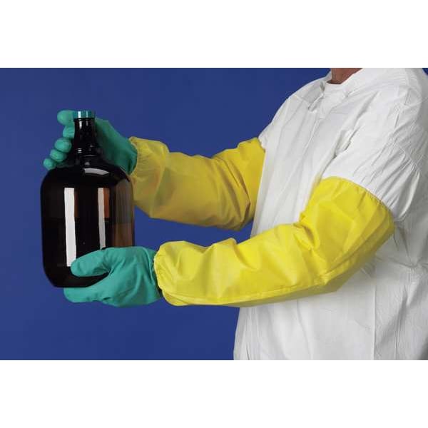 Lakeland ChemMax(R) 1 Chemical Resistant Sleeves, 18 in Length, 12 mil Thick, Serged Seam, Yellow, 25 PK - PBLC1S860YP-18