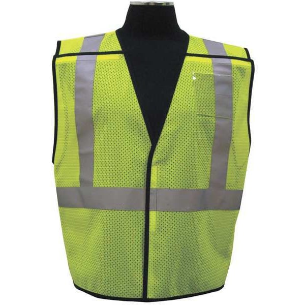 Kishigo 2XL/3XL Class 2 High Visibility Vest, Lime - 1805-2X-3X