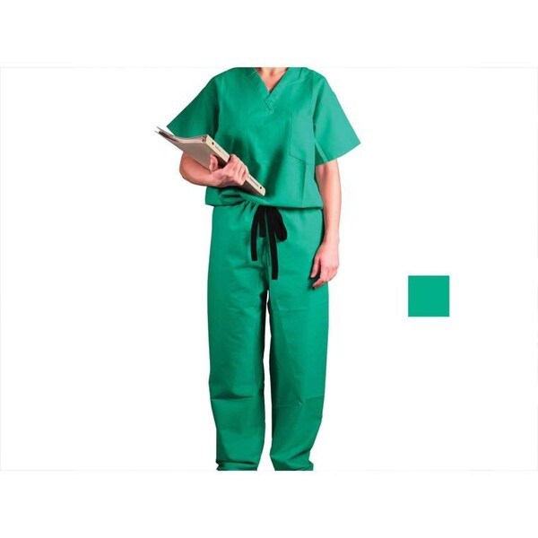 Medline Encore Unisex Reversible Scrub Pants with Drawstring Waist, XXX-Large, Jade - 700PTJXXXL-CM