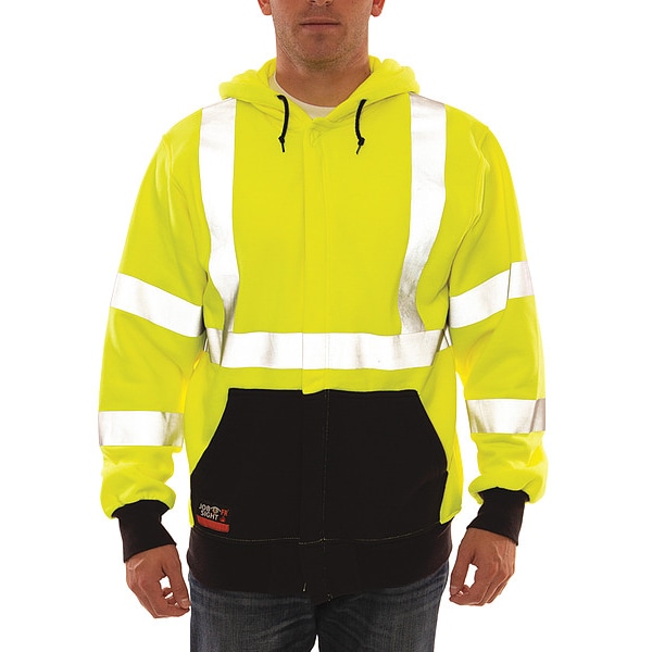 Tingley Job Sight FR Hooded Sweatshirt, Yellow/Black, XL - S88122