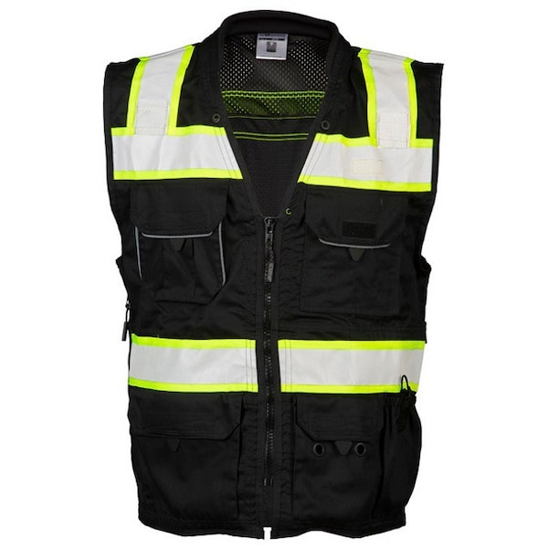 Kishigo 2X, Black Enhanced Visibility Professional Utility Vest - B500-2X