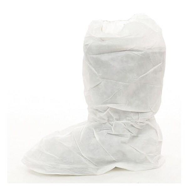 International Enviroguard Disposable Boot Covers, Microporous, White, Slip Resistant Sole: No , L - 8102