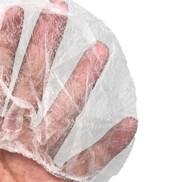 Kleen Chef Resili-Net Nylon Honeycomb 18" Beard Protectors, White (100-Pack) - BLSH-MS-BP-13W-A