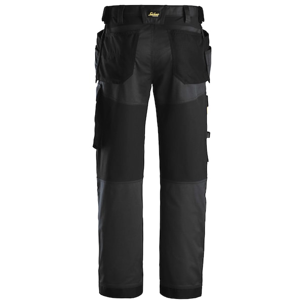 Snickers Workwear AllroundWork Stretch Loose Fit Work Pants + Holster Pockets (Black/Black) - 42/30 - U6251 0404 4230