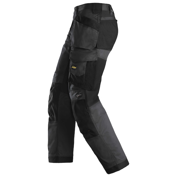 Snickers Workwear AllroundWork Stretch Loose Fit Work Pants + Holster Pockets (Black/Black) - 42/30 - U6251 0404 4230