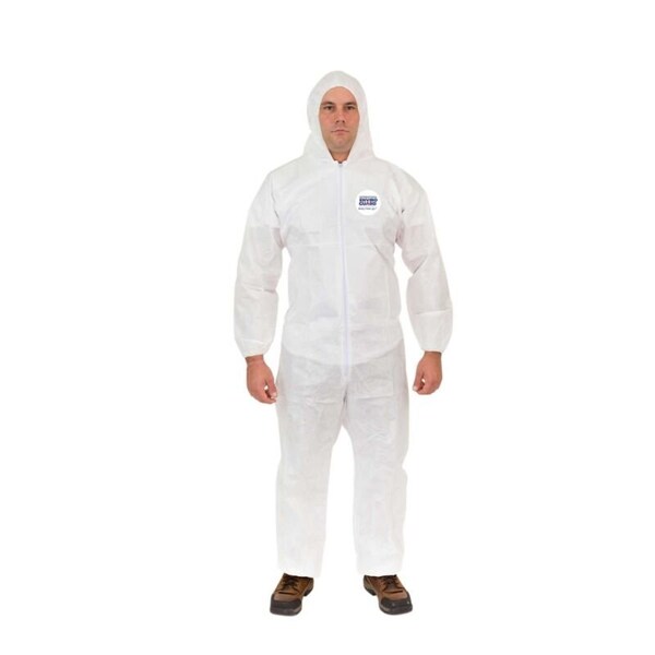 Bodyfilter 95+ Disposable Coveralls, Hooded, M, Non-Woven Laminate, Zipper, Elastic Cuff, Elastic Ankle, 25 PK - 4028-M