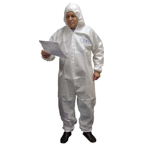 Bodyfilter 95+ Disposable Coveralls, Hooded, M, Non-Woven Laminate, Zipper, Elastic Cuff, Elastic Ankle, 25 PK - 4028-M