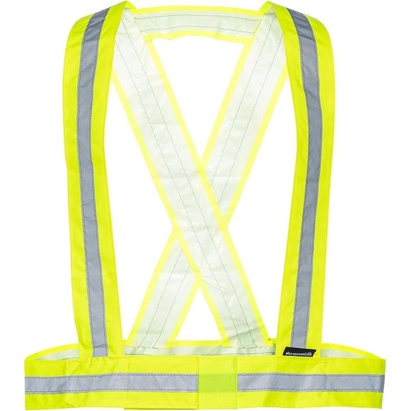 Northmon Safety Hi Vis Yellow Safety Strap Belt, 1'' Reflective Silver Tape - NM-SS-YW