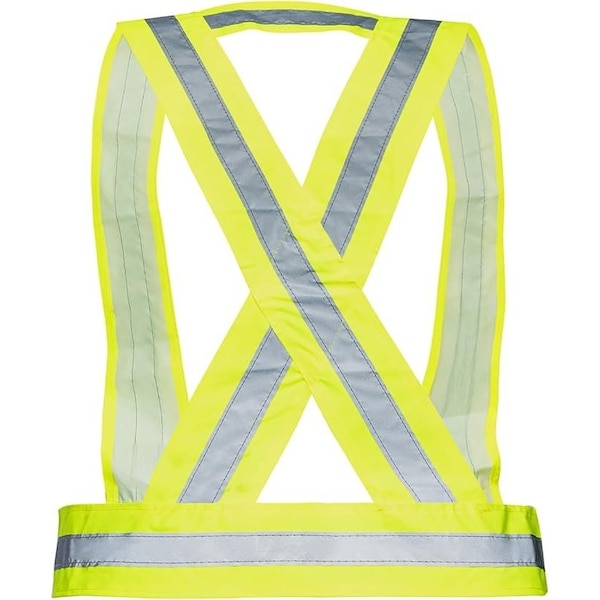 Northmon Safety Hi Vis Yellow Safety Strap Belt, 1'' Reflective Silver Tape - NM-SS-YW