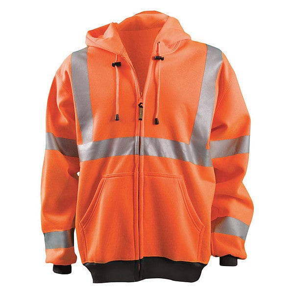 Occunomix Unisex Hooded Sweatshirt, Polyester, zipper Closure, 4XL - LUX-HZSWT-O4X