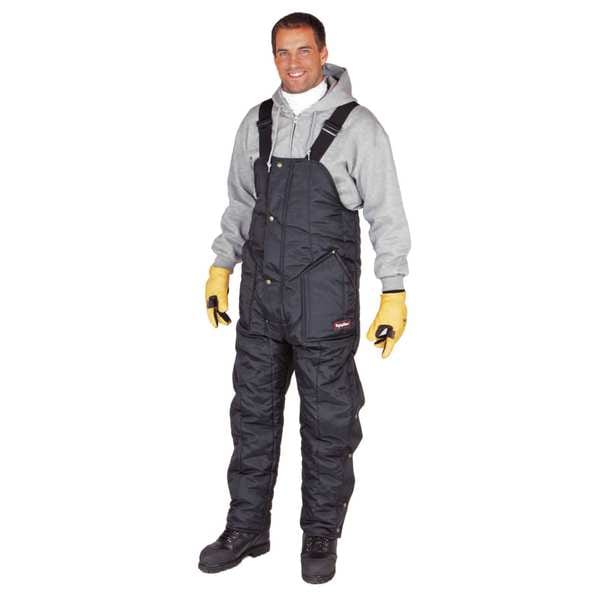 Refrigiwear 0385 Insulated Bib Overalls, Nylon, 6 oz Fabric Weight, 30 in Inseam, Navy, M - 0385RNAVMED