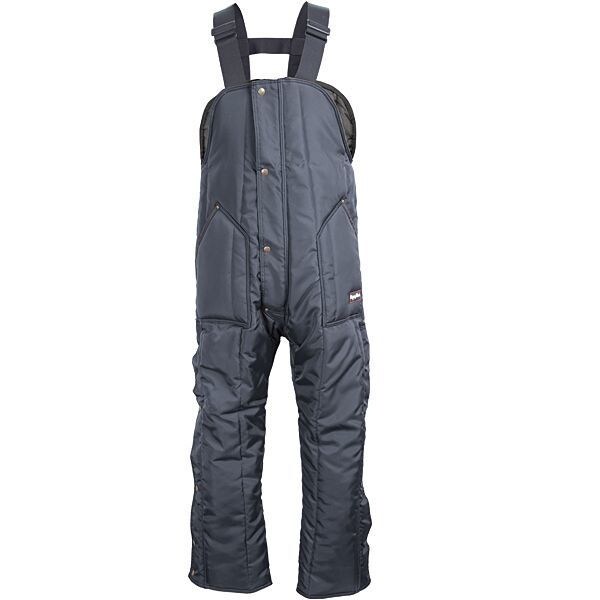 Refrigiwear 0385 Insulated Bib Overalls, Nylon, 6 oz Fabric Weight, 30 in Inseam, Navy, M - 0385RNAVMED