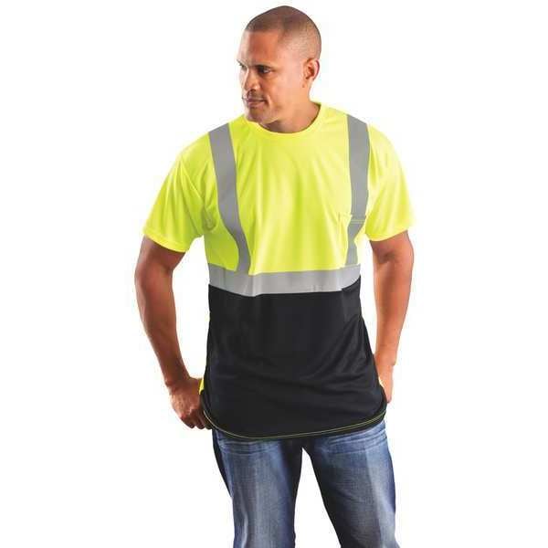 Occunomix Short Sleeve T-Shirt, Men, Class 2, Ylw, S - LUX-SSETPBK-YS