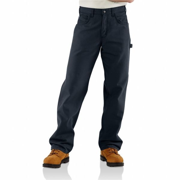 Carhartt Men's Flame Resistant Pants, 12 cal/sq cm, 40 x 32" 8.5 oz 12% Nylon, 88% Cotton - FRB159-DNY 40 32